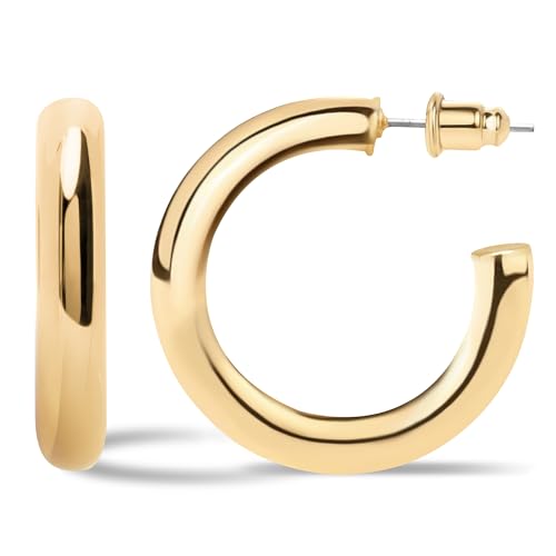 14K Gold Plated Sterling Silver Enamel Color Huggie Hoop Earrings for Women – Wide Range of Vibrant Color Options Available - color: Gold Silver 8pc Bundle