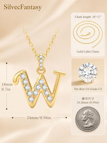 14K Gold Initial Necklaces for Women with Letter A-Z Pendant | Minimalist Simple Monogram Alphabet Pendant, Adjustable Cable Chain, Personalized Jewelry, Birthday Gift, Anniversary Jewelry