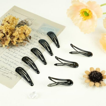 40pcs Snap Hair Clips, 2'' Hair Clip, Non-slip Black Hairpin Accessories for Women Girls, Metal Barrettes for Styling, Black - color: 2'' Black