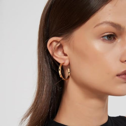 Love Friendship Hoop Earrings Set for Women 18K Gold and Silver Stainless Steel with Cubic Zirconia Stones Jewelry - style: SET-1