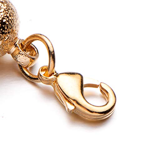 Zpsolution 8mm Ball Magnetic Jewelry Clasp for Necklaces, Bracelets | Magnetic Bead Jewelry Clasps, 8mm Round, Nail Sand Scrub Finish, Magnetic Necklace Clasps And Closures - color: Nail-sand Gold and Silver