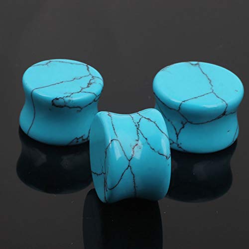 TIANCI FBYJS Stainless Steel Ear Tunnels Saddle Gauges For Ear Silicone Soft Flexible Earrings Gauge Plugs Expander Stretcher Body Piercing Jewelry 0g 2g 00g 1/2'' Set - style: 10mm=00g