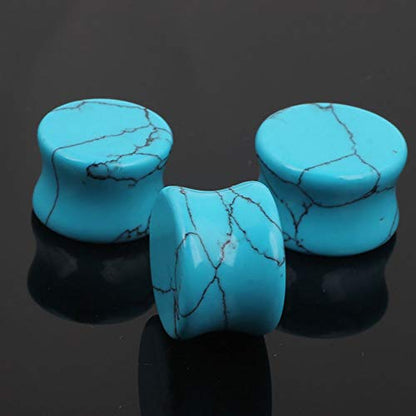 TIANCI FBYJS Stainless Steel Ear Tunnels Saddle Gauges For Ear Silicone Soft Flexible Earrings Gauge Plugs Expander Stretcher Body Piercing Jewelry 0g 2g 00g 1/2'' Set - style: 10mm=00g
