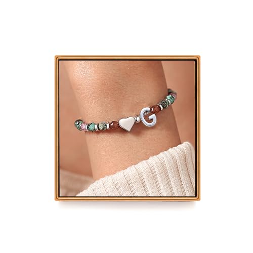 Heart Initial Bracelets for Teen Girls, Teen Girl Gifts Trendy Stuff, Christmas Stocking Stuffers for Kids, Unique Gifts for Teenage Girls on Birthday Graduation - style: G