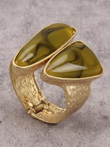 Chunky Bangle Bracelets for Women Cuff Bracelet Thick Gold Bangles Open Wide Arm Cuffs Bracelets Boho Jewelry - style: Gold Bangle