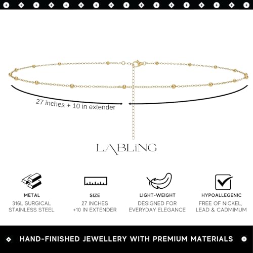 Gold Belly Waist Chain for Women | Layered Belly 14K Gold Plated Chain Adjustable Bikini Belly Beads Body Chain Waterproof | Jewelry Gift - color: Style 6
