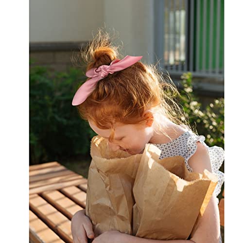 20 Pack Pink Bow Scrunchies for Thick Hair, Satin Silk Ponytail Holders with Ribbon for Girls and Women - color: Pink
