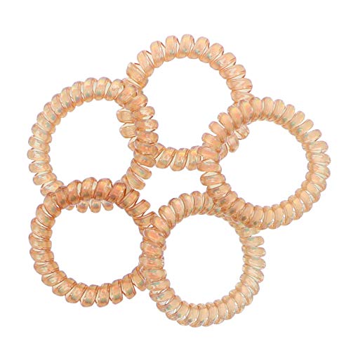 Irridescent Coil Pony Holders - Set Of 5-Copper - color: Copper