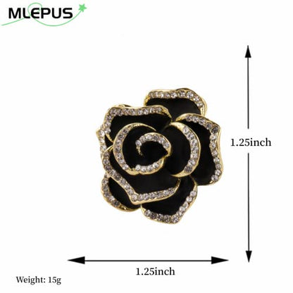 Lavender flower brooch crystal rhinestone tulip brooch elegant accessories jewelry women brooches and pins fashion jewelry wedding flowers lapel pin - color: Camellia