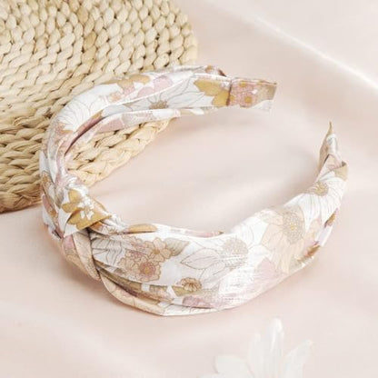 Madison Tyler Boho Headbands - Top Knot With Rhinestones, Elastic, Non Slip - Outdoor & Party - color: Silver Wire Flowers Headbands