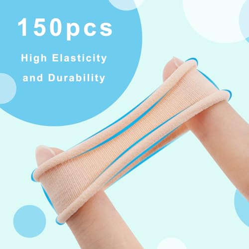 IKOCO 150PCS Hair Ties for Women, No Damage, Blonde | Cotton Ponytail Holders, Value Pack, Seamless Elastic, No Breakage, No Crease, Durable Hold, for Thick & Curly Hair - color: Blonde