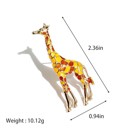 HETICA Animal Brooch for Women, Funny and Cute Flower Brooch Safety Pins Clothing Backpack Hat Decoration Enamel Pins Fashion Women Brooches and Pins Jewelry - style: Giraffes