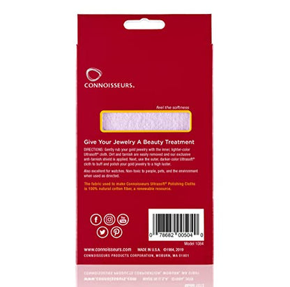 CONNOISSEURS - Extra Large Polishing Cloth - 14x14 Inches | Premium Edition - For Gold Jewelry - Ultrasoft Fabric with Anti-Tarnish Formula - style: 14 x 14 Inches - Gold