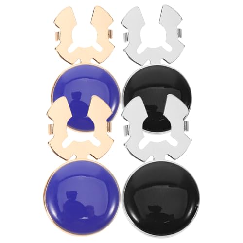 Men’s Formal Cufflinks and Shirt Studs Set, Gold-blue Silver-black Tone, Metal Tuxedo Buttons for Wedding, Business, Groom Accessories