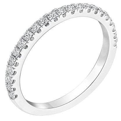 Bo.Dream Cubic Zirconia Eternity Rings Wedding Band 925 Sterling Silver - color: 0.49ct.tw(2.2mm half)