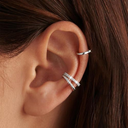 Ear Cuffs Non Piercing Ear Cuff Earrings for Women Gifts Trendy Stuff Clip on Cartilage Earrings Stacks Fake Earrings Jewelry Gifts - color: A4:clip on earrings C
