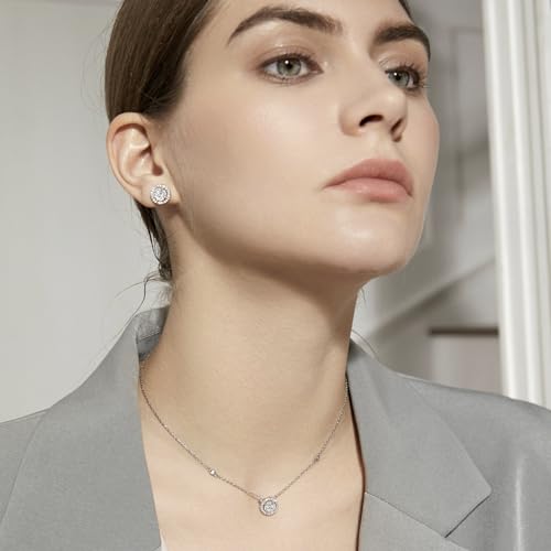 Gold Plated Geometric Style Sparkly Dainty Rectangle Teardrop Shaped AAAAA Australia Crystal with Cubic Zirconia Y Necklace Fashion Jewelry for Women & Teen Girls - color: Round Necklace Gold