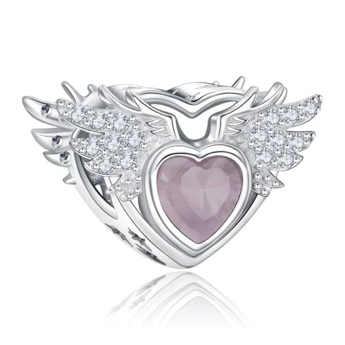S925 12 Months Birthstone Charm for Pandora Bracelet, Gift on Birthday Christmas Mothers Valentines Anniversary Graduation, for Women Mom Daughter Friend Family Sister Aunt Grandma - color: June