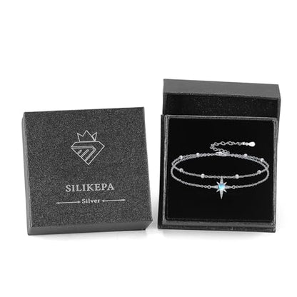 Moonstone Bracelet for Women 925 Sterling Silver Moonstone Bracelet Adjustable Jewelry Gift for Women - style: Star Bracelet #2