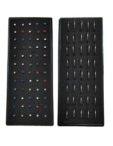 Tornito 100Pcs Bone Nose Studs Stainless Steel Multicolor Cubic Zirconia Nose Rings Stud Hoop Tragus Cartilage Nose Ring Labret Nose Piercing Pin Jewelry for Women Men 1.5mm 2mm 2.5mm 20G 22G - style: E:60Pcs 2 mm CZ+40Pcs 8mm Nose hoop