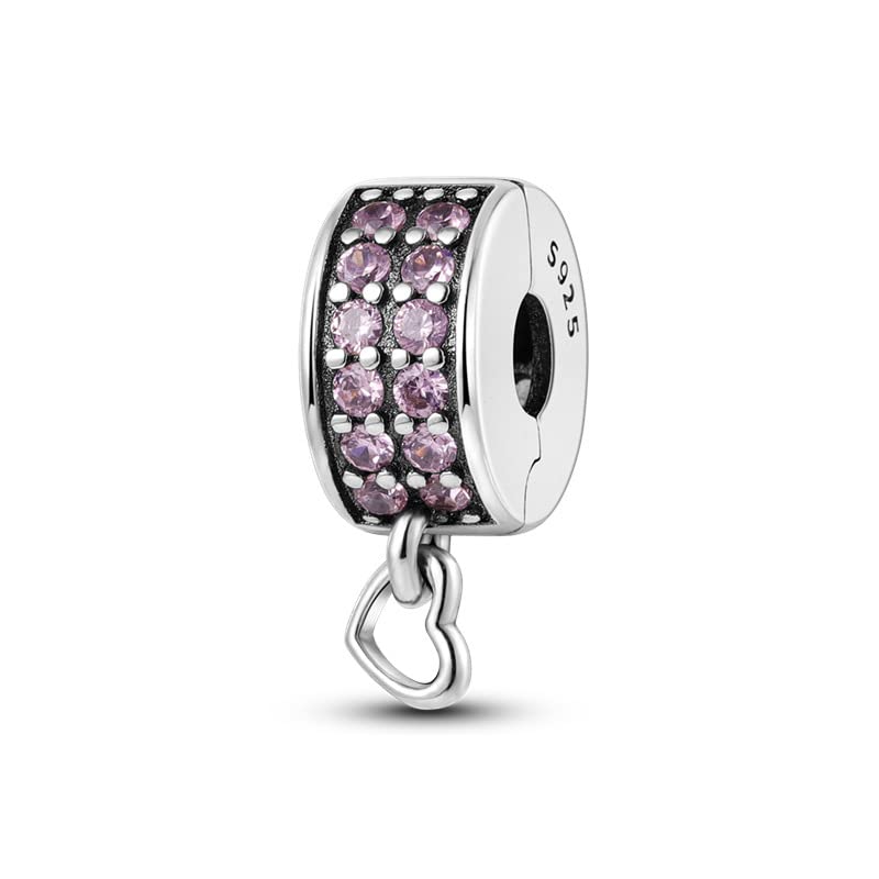 Vegas Safety Chain Sun Birthday Mom Camera Dog God Psalm Bead Pendant 925 Sterling Silver Dangle Compatible With Pandora Moments Charm Bracelet - style: Clip On Spacer Stopper I Love You Heart