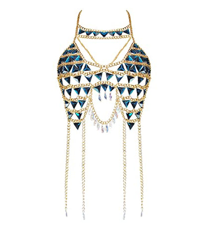Women's Sexy Suit Body Chain - color: C-Gold Colour
