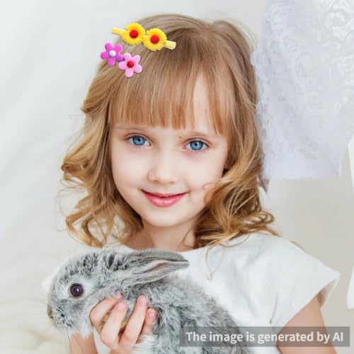 56PCS Toddler Hair Accessories Set: Colorful Rainbow Barrettes, Pins, Candy Fruits, Butterflies for Kids' Stylish Hairstyles - color: 56 PCS