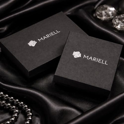 Mariell Pearl Bridal Wedding Drop Earrings with CZ Crystals for Brides, Bridesmaids, Birthday Gift - color: Silver Clip On - Clear Cubic Zirconia