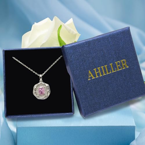Ahiller Women's Necklace, Dainty Pendant Choker, Adjustable Chain | Heart Initial & Round Pendants, Daily Necklace,17-21" Adjustable Necklaces, Trendy Minimalist Jewelry, Stainless Steel Chain - color: JS-Silver, style: Other Shapes - Multi-Color
