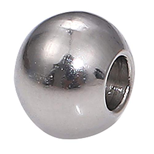 Stainless Steel Spacer Beads 4x3mm Round Loose Charm Caps Beads for DIY Jewelry Making 100pcs with 1.5mm Hole - color: 4x3mm 1.5mm