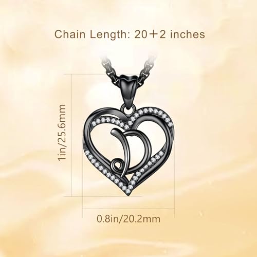 INFUSEU Unique Initial Necklaces for Women Girls Small Heart Letter Jewelry, Meaningful Personalized Gifts - style: D