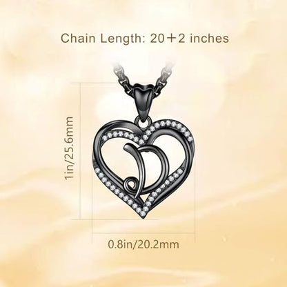 INFUSEU Unique Initial Necklaces for Women Girls Small Heart Letter Jewelry, Meaningful Personalized Gifts - style: D