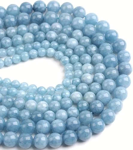 Zenkeeper About 180 Pcs Aquamarine Beads for Jewelry Making 4 MM Aquamarine Gemstones Loose Stone Beads - color: Aquamarine, size: 4MM, about 180pcs