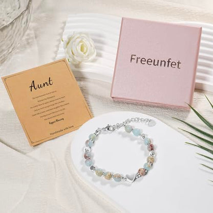 Beaded Bracelet for Women - Inspirational Sometimes You Forget You're Awesome Friendship Jewelry, Dainty Birthday Gift for Best Friends, Mom, Sister, Daughter - style: Aunt