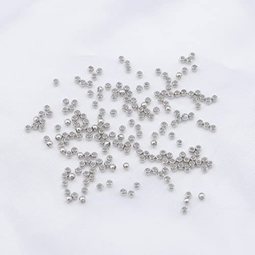 Platinum Plated Round Spacer Beads 2mm 600pcs for Jewelry Making Findings Non Tarnish - color: Platinum, size: 2mm