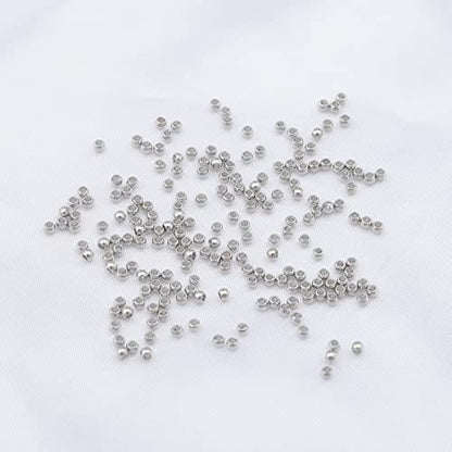 Platinum Plated Round Spacer Beads 2mm 600pcs for Jewelry Making Findings Non Tarnish - color: Platinum, size: 2mm