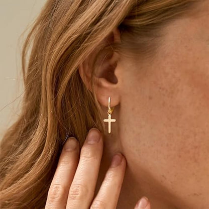 Ear Cuffs Non Piercing Hypoallergenic Gold Plated Ear Cuff Earrings for Women Trendy Clip On Cartilage Earring Set Dainty Adjustable Fake Piercings Earrings Fashion Accessories - color: G:gold cross star earrings set
