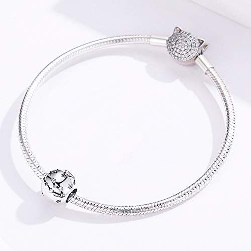 Constellation Charm 925 Sterling Silver Birthstone Bead for Pandora Charms Bracelet-Gift for Anniversary Birthday Christmas Day - color: Gemini（5.21-6.21）