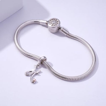 Letter Charms for Pandora Bracelets 925 Sterling Silver Alphabet Initial Charms Bead Jewelry Gift for Women - style: Initial H