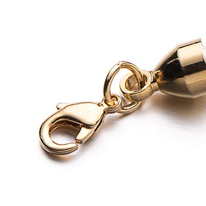 Zpsolution 6mm Magnetic Jewelry Clasps for Necklaces Oval Shape | Compact and Easy to Use, Magnetic Necklace Clasps And Closures, Magnetic Clasps For Bracelets - color: Oval Gold and Silver