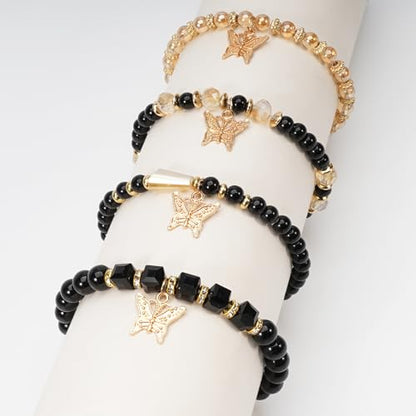 Boho Wooden Beads Bracelets Bohemian Bracelet Stack for Men Women Wood Beaded Bracelet Set - color: R