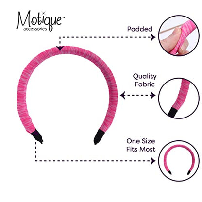 Padded Headband for Women for Women (Pink Stripe) - color: Striped Pink