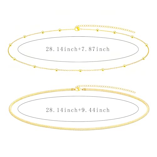 NEWITIN 4 Pieces Waist Chain for Women Gold Plated Adjustable Belly Chain Dainty Layered Summer Beach Body Chains Sexy Bikini Body Chains Jewelry Accessories for Women - color: 4 Pieces Gold Silver Classic
