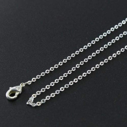 ALEXCRAFT Wholesale 12 PCS Silver Plated Solid Brass Flat Cable Chains | Bulk for Jewelry Making (18 Inch(1.5MM)) - color: Silver, size: 18 inch-0.059 inch