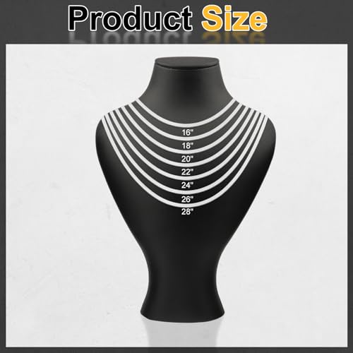 HARFINGTON Herringbone Necklaces Stainless Steel Snake Chain Necklace Adjustable Flat Chain for Jewelry Gift - color: Silver, size: 24" x 0.12"