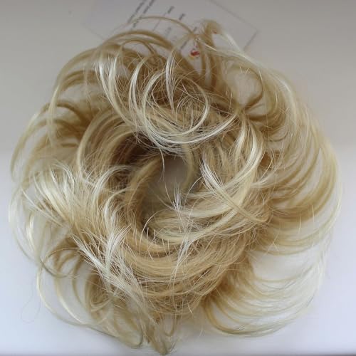 CAISHA Small Scrunchy Updo Hairpiece Ponytail Extensions Hair Tie Blond Mix G13C - color: blond mix #27T613 G13C