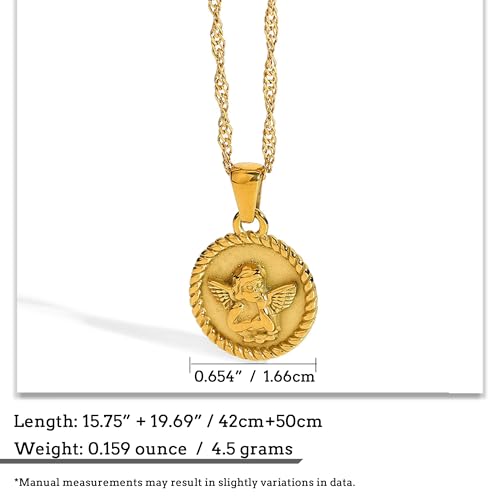Unisex Celestial Gold Pendant Necklaces, Sun/Moon/Star/Angle Celestial Elements Unisex Choker Gold Lover Chains for Men and Women Jewelry - color: Gold Chain - Angle