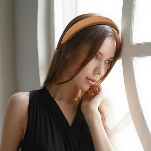 7pcs Headbands for Women Girls Trendy Women Headbands Set, Non Slip | Head Bands for Women's Hair Accessories Diademas Para Mujer De Moda - color: Brown2