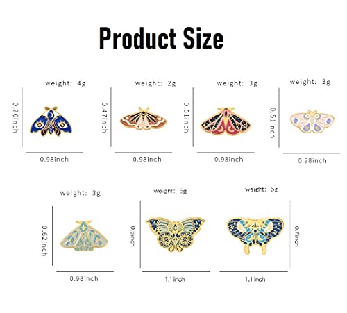 Cute Enamel Pin Set Lapel Pins Brooches Cartoon Brooch Badge Pins for Clothes Bags Backpack for Women - color: Butterfly Set
