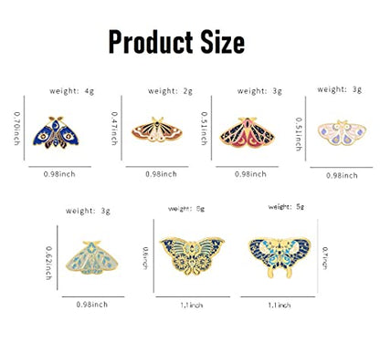 Cute Enamel Pin Set Lapel Pins Brooches Cartoon Brooch Badge Pins for Clothes Bags Backpack for Women - color: Butterfly Set